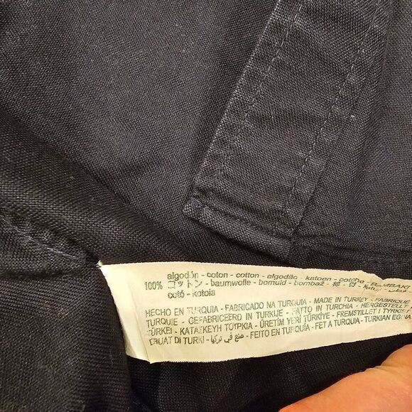 Zara Men's Medium Relaxed Fit Button Down Shirt Navy Cotton - Picture 5 of 5